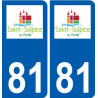 81 Graulhet logo aufkleber typenschild aufkleber stadt
