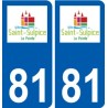 81 Graulhet logo sticker plate stickers city
