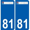 81 Graulhet logo sticker plate stickers city