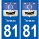 81 Graulhet blason autocollant plaque stickers ville