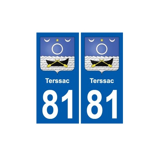 81 Graulhet coat of arms sticker plate stickers city