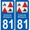 81 Graulhet blason autocollant plaque stickers ville