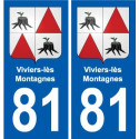 81 Graulhet stemma adesivo piastra adesivi città