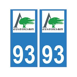 93 Aulnay-sous-Bois logo autocollant plaque stickers ville