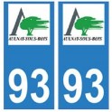 93 Aulnay-sous-Bois logo adesivo piastra adesivi città