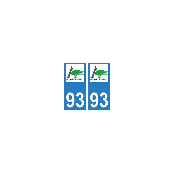 93 Aulnay-sous-Bois logo autocollant plaque stickers ville