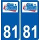 81 Graulhet logo autocollant plaque stickers ville