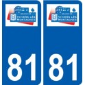 81 Graulhet logo autocollant plaque stickers ville
