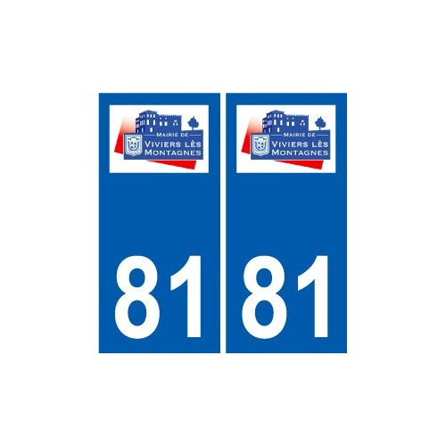 81 Graulhet logo sticker plate stickers city