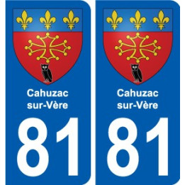 81 Graulhet escudo de armas de la etiqueta engomada de la placa de pegatinas de la ciudad