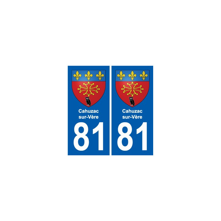 81 Graulhet coat of arms sticker plate stickers city