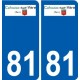 81 Graulhet logo sticker plate stickers city