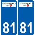 81 Graulhet logo autocollant plaque stickers ville