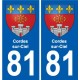 81 Graulhet blason autocollant plaque stickers ville