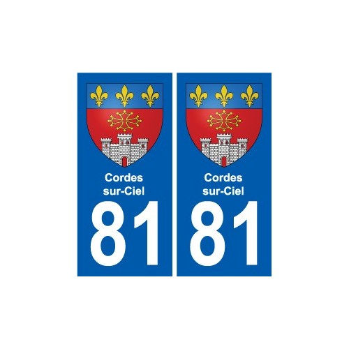 81 Graulhet blason autocollant plaque stickers ville