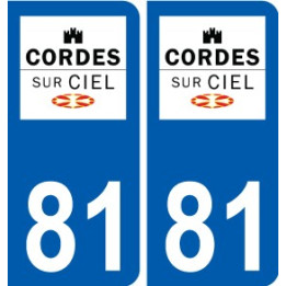 81 Graulhet logo sticker plate stickers city