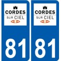 81 Graulhet logo aufkleber typenschild aufkleber stadt