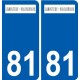 81 Graulhet logo sticker plate stickers city