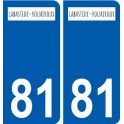 81 Graulhet logo autocollant plaque stickers ville