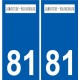 81 Graulhet logo adesivo piastra adesivi città