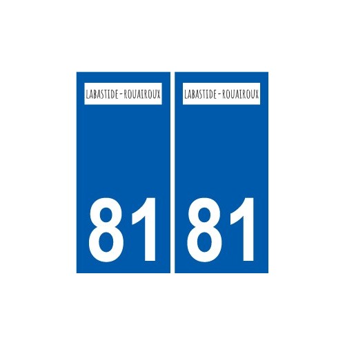 81 Graulhet logotipo de la etiqueta engomada de la placa de pegatinas de la ciudad