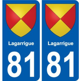 81 Graulhet escudo de armas de la etiqueta engomada de la placa de pegatinas de la ciudad