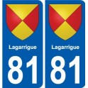 81 Graulhet stemma adesivo piastra adesivi città