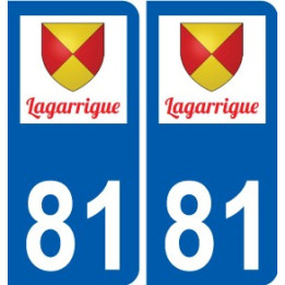 81 Graulhet logo autocollant plaque stickers ville