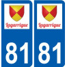 81 Graulhet logo aufkleber typenschild aufkleber stadt
