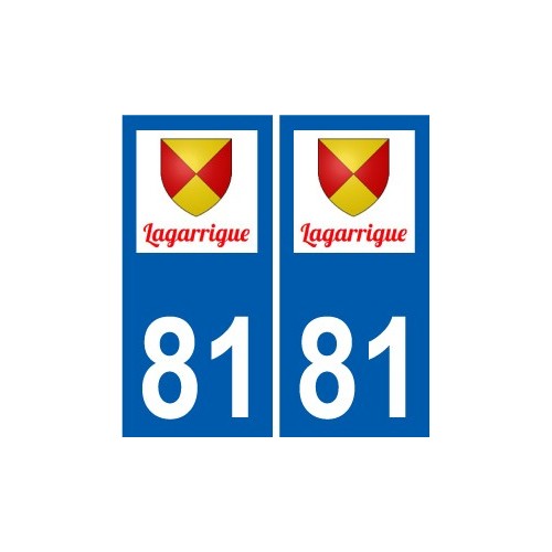 81 Graulhet logotipo de la etiqueta engomada de la placa de pegatinas de la ciudad