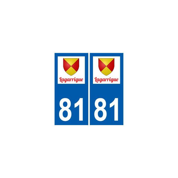 81 Graulhet logotipo de la etiqueta engomada de la placa de pegatinas de la ciudad