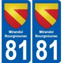 81 Graulhet stemma adesivo piastra adesivi città