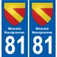 81 Graulhet blason autocollant plaque stickers ville