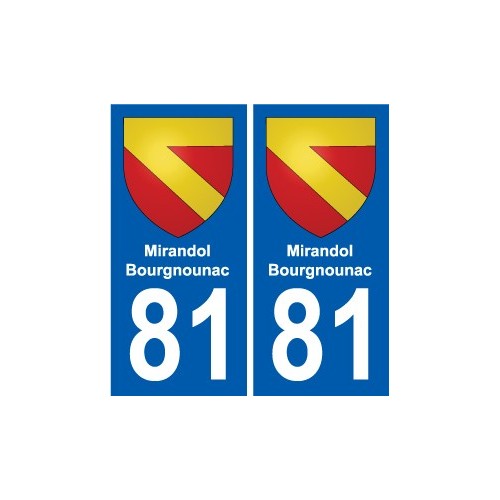 81 Graulhet coat of arms sticker plate stickers city