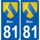 81 Graulhet coat of arms sticker plate stickers city