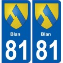 81 Graulhet blason autocollant plaque stickers ville