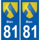 81 Graulhet blason autocollant plaque stickers ville