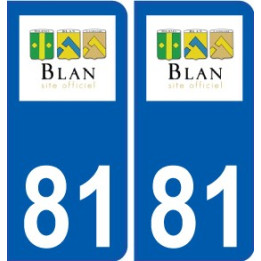 81 Graulhet logo autocollant plaque stickers ville