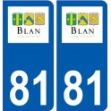 81 Graulhet logo autocollant plaque stickers ville