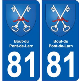 81 Graulhet coat of arms sticker plate stickers city