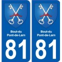 81 Graulhet blason autocollant plaque stickers ville