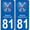 81 Graulhet blason autocollant plaque stickers ville