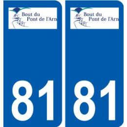 81 Graulhet logo autocollant plaque stickers ville