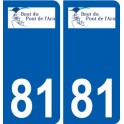 81 Graulhet logo aufkleber typenschild aufkleber stadt