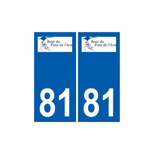 81 Graulhet logo autocollant plaque stickers ville