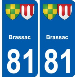 81 Graulhet coat of arms sticker plate stickers city