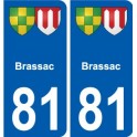 81 Graulhet blason autocollant plaque stickers ville