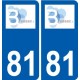 81 Graulhet logo autocollant plaque stickers ville