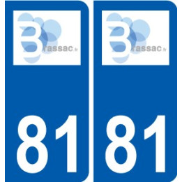81 Graulhet logo sticker plate stickers city