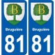 81 Graulhet stemma adesivo piastra adesivi città